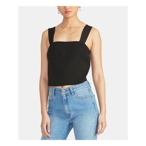 RACHEL ROY Womens Sleeveless Square Neck Crop Top